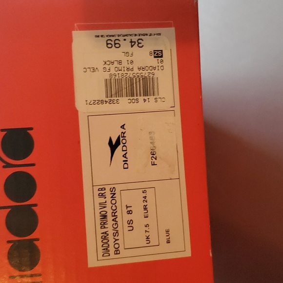 Diadora Primo 8T Velcro Soccer Cleats - Brand New - Picture 4 of 5